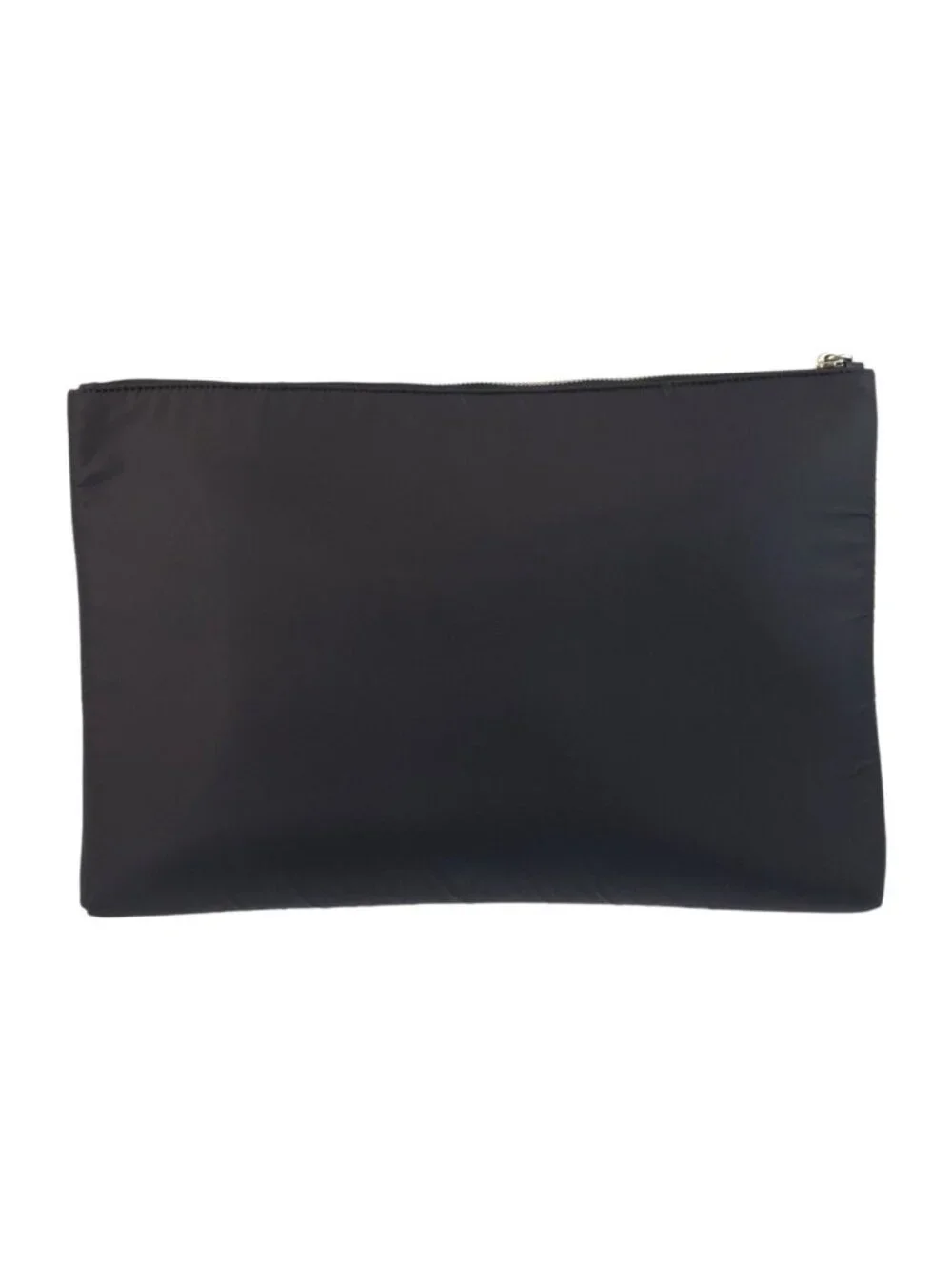 Prada Tessuto Black Silver Nylon Clutch